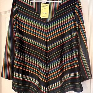 Colorful Striped V-Neck Top